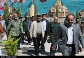 حضور سردار سرلشکر حسین سلامی فرمانده کل سپاه پاسداران  در گلزار شهدای کرمان 