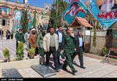 حضور سردار سرلشکر حسین سلامی فرمانده کل سپاه پاسداران  در گلزار شهدای کرمان 