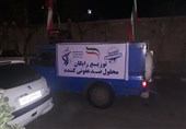 اقدام جهادی بسیجیان برای تأمین مواد ضدعفونی برای شهروندان تهرانی+ تصاویر