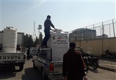 توزیع رایگان4000 لیتر مواد ضد عفونی کننده توسط بسیجیان ناحیه شهید مطهری