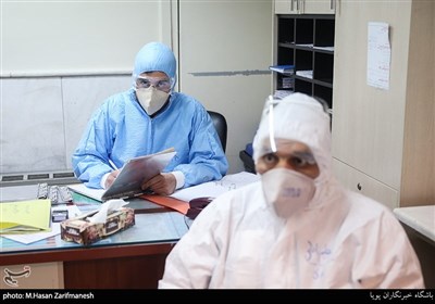 بخش ویژه بیماران کرونا در بیمارستان بقیة الله عج