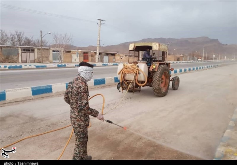 شهرها و روستاهای اردستان توسط سپاه ضدعفونی می‌شود