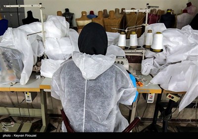 کارگاه تولید ماسک و لباس ایزوله - سنندج