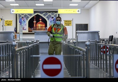 ضدعفونی کردن فرودگاه بین المللی شهید بهشتی اصفهان