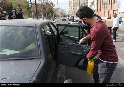 بسته بندی و توزیع شش هزار مواد ضدعفونی کننده در دولت آباد تهران