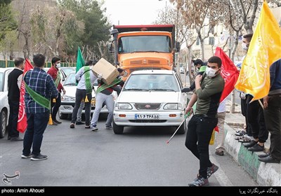 بسته بندی و توزیع شش هزار مواد ضدعفونی کننده در دولت آباد تهران