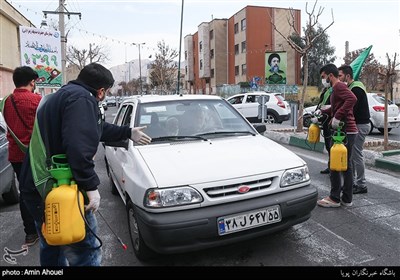 بسته بندی و توزیع شش هزار مواد ضدعفونی کننده در دولت آباد تهران