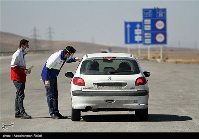 طرح غربالگری پیشگیری از کرونا در عوارضی ساوه همدان