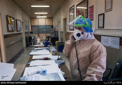 بخش ویژه بیماران کرونا در بیمارستان هاجر ارتش