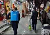 اصفهان| تلاش‌های جهادگران مبارکه‌ای برای مبارزه با کرونا؛ قرارگاه شهید سلیمانی پای کار سلامت مردم آمد + تصویر