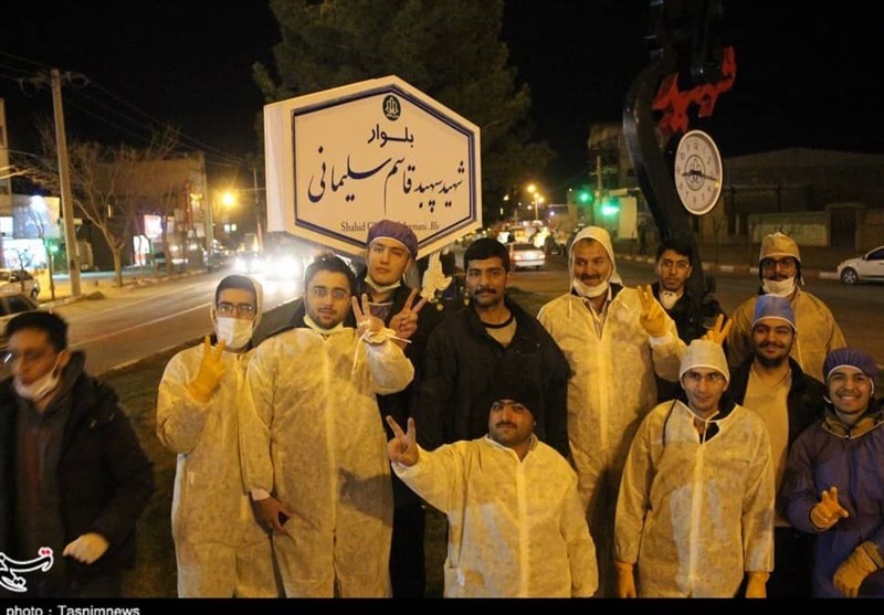 اصفهان| جوانان بسیجی گلپایگان در جبهه مقابله با کرونا + تصاویر