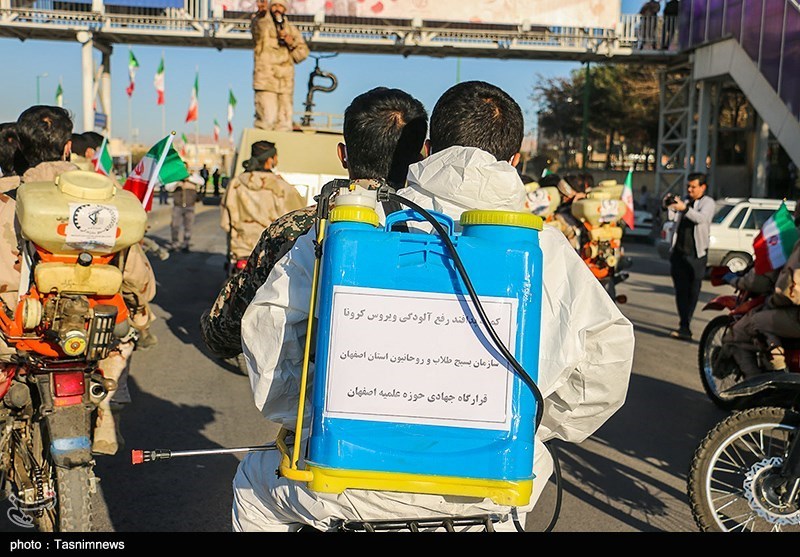 کلیپی از جهادگران جنوب تهران در مقابله با ویروس کرونا