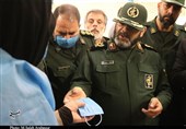 آیین افتتاح کارگاه‌های تولید ماسک سپاه کرمان به روایت تصویر