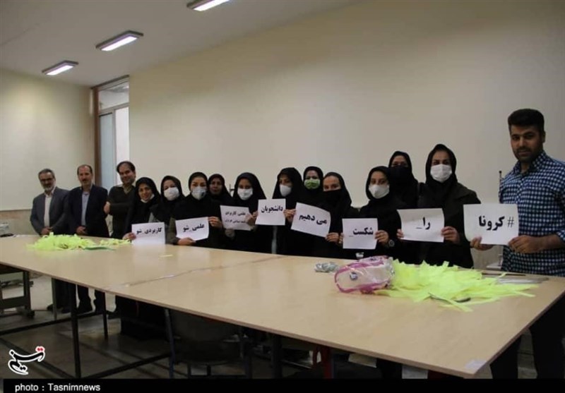 همت دانشجویان دانشگاه علمی کاربردی اصفهان و تولیدکنندگان پوشاک برای شکست کرونا+تصاویر