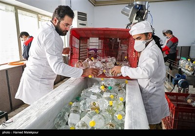 کارگاه تولید مواد ضدعفونی در مرکز نوسازی و بهینه‌سازی شهید زرهرن نزاجا