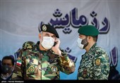 امیر سرتیپ کیومرث حیدری فرمانده نیروی زمینی ارتش در رزمایش ارتش برای پیشگیری و پایش شیوع ویروس کرونا