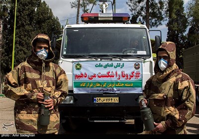 رزمایش مقابله با ویروس کرونا توسط نیروی زمینی ارتش -فارس