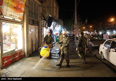 ضدعفونی معابر شهر برای جلوگیری از شیوع ویروس کرونا - مشهد