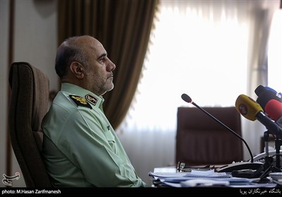 سردار حسین رحیمی در گردهمایی (ویدئو کنفرانس) فرماندهی انتظامی تهران بزرگ
