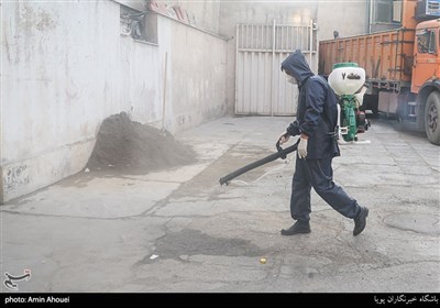 عملیات ضدعفونی در جنوب تهران