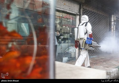 عملیات ضدعفونی در جنوب تهران