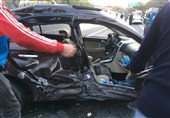 تصادف 16 خودرو در بزرگراه شهید همت به خاطر &quot;ضایعات ماهی&quot; + تصاویر