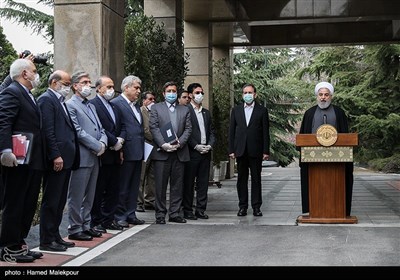 سخنرانی حجت‌الاسلام حسن روحانی رئیس جمهور در حاشیه آخرین جلسه هیئت دولت در سال ۹۸