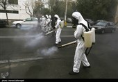 عملیات ضدعفونی معابر عمومی  و شهری محله نبرد تهران