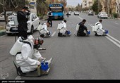 عملیات ضدعفونی معابر عمومی  و شهری محله نبرد تهران