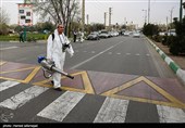 عملیات ضدعفونی معابر عمومی  و شهری محله نبرد تهران