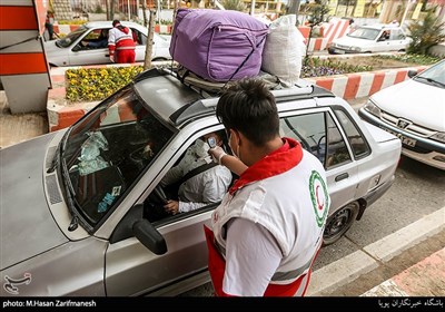 کنترل و مهار ویروس کرونا در عوارضی تهران - قم