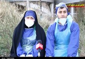 نخستین «نوروز مشترک» زوج جهادگر بجنوردی در خط مقدم مبارزه با کرونا + فیلم