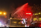 ضدعفونی معابر شمالی تهران  توسط نیروهای گردان جماران یگان ویژه فاتحین