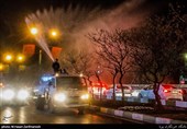 ضدعفونی معابر شمالی تهران  توسط نیروهای گردان جماران یگان ویژه فاتحین