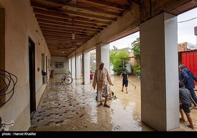 خسارات سیل در بندر کنگان - بوشهر