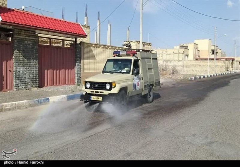 اهواز|قرارگاه کربلا سپاه خوزستان مناطق آلوده اهواز را ضدعفونی می‌کند