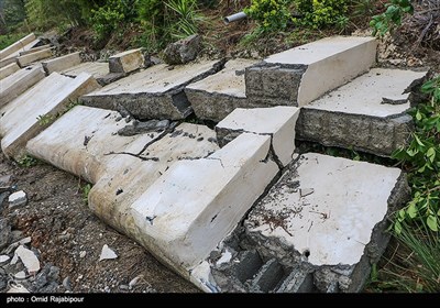 رانش زمین در روستای بازنشین سفلی رحیم آباد-گیلان