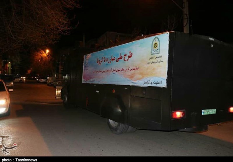 بیست‌وسومین شب ضدعفونی خیابان‌های شهر ارومیه به‌روایت تصویر