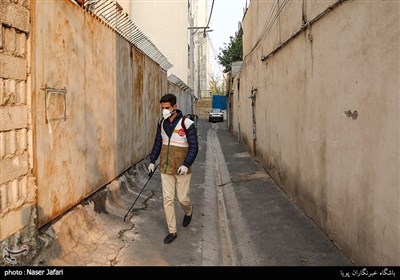 اقدامات بسیجیان محله اتابک برای مقابله با ویروس کرونا