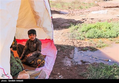 اسکان موقت سیلزدگان در روستای تکل حسن رودبار -کرمان