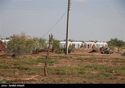 اسکان موقت سیلزدگان در روستای تکل حسن رودبار -کرمان