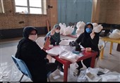 روایتی از فعالیت زنان جهادگر کهگیلویه و بویراحمد در تولید ماسک+ تصاویر