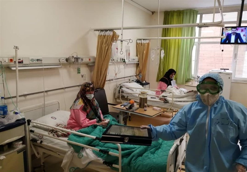 تمسک بیماران کرونایی بیمارستان مسیح دانشوری به پرچم حرم امام رضا(ع) + فیلم