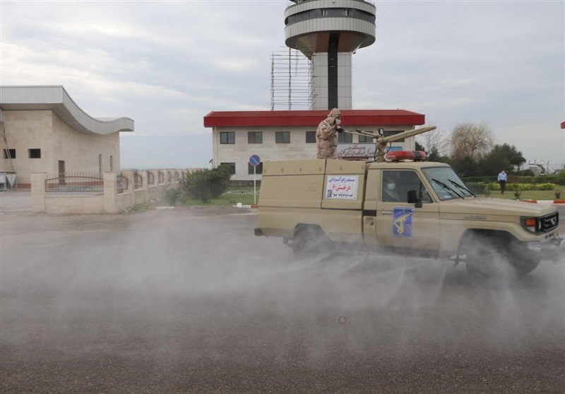 رزمایش دفاع بیولوژیک شهدای مدافع سلامت سپاه در فرودگاه گرگان+تصاویر