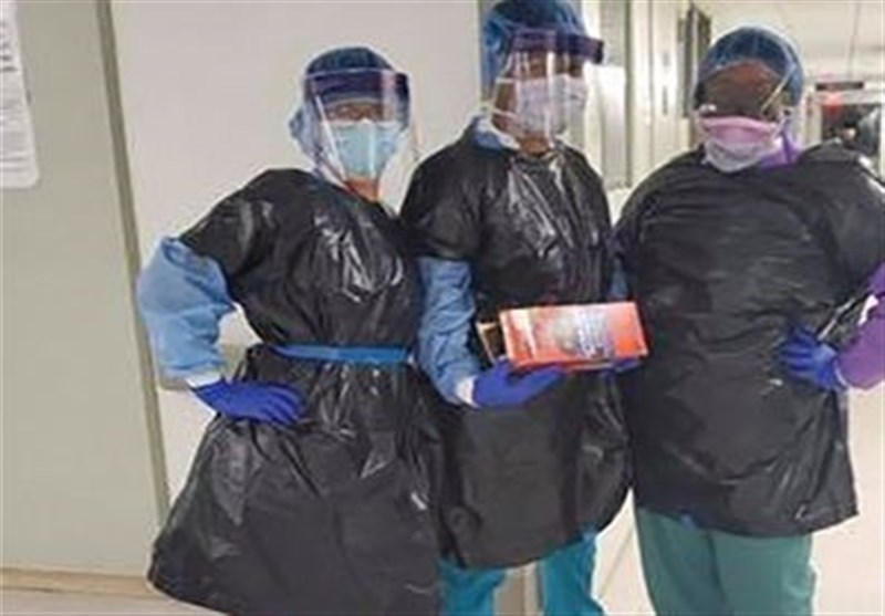 استفاده پزشکان آمریکایی از کیسه زباله به جای لباس محافظتی+تصاویر