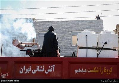 ضدعفونی محله های جنوب شرق تهران