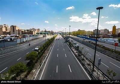  کاهش ۸۵ درصدی ترافیک تهران در روز نخست تعطیلات کرونایی 