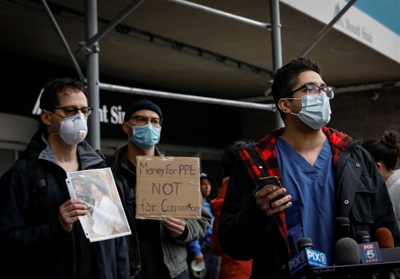 کمبود شدید تجهیزات بهداشتی و درمانی در آمریکا با گذشت 5 ماه از بحران کرونا