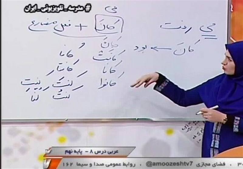 جدول زمانی آموزش تلویزیونی چهارشنبه 7 خرداد