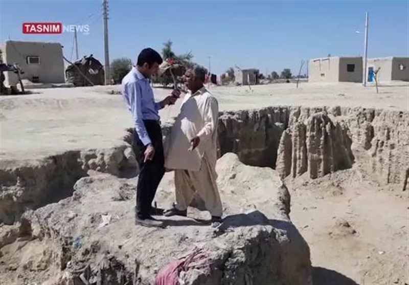 عواقب سیل بلوچستان| پیشروی حفره‌های عمیق و تخریب خانه‌های روستائیان / «گرگروک» بلای جان سیستان و بلوچستان + فیلم‌